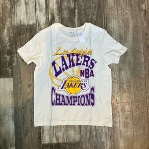NBA Los Angeles Lakers Kids Tee - White and Purple Size 6/7